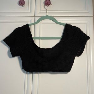 SHEIN waffle knit crop top